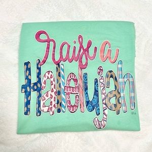 Raise a Hallelujah Graphic Short Sleeve Colorful Tee Size Medium